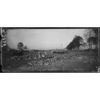 Près du Lion Belge (Belgique). Douilles de 75 ramenées à l'arrière. [légende d'origine]