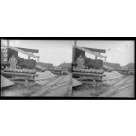 NE. Ostende. Batterie allemande Hindenbourg. Une des pièces avec ses munitions, vue arrière. [légende d'origine]