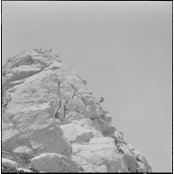 Boussouail (Kabylie). Réunion des commandants de différentes unités alpines. Démonstration d'alpinisme.