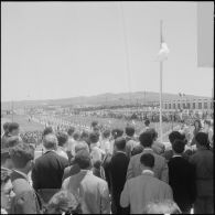 Cérémonie de lever des couleurs algériennes à Rocher Noir par le président  Abderrahmane Farès.