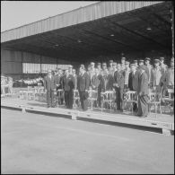 Commémoration du 14 Juillet 1962. Les autorités civiles et militaires pendant la cérémonie.