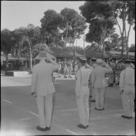 Commémoration du 14 Juillet 1962. Les autorités militaires pendant la cérémonie.