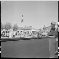 Cérémonie funèbre à l'occasion du départ de la légion étrangère de Sidi-bel-Abbès.
