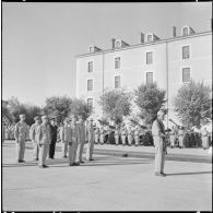 Eloge funèbre pendant la cérémonie funèbre à l'occasion du départ de la légion étrangère de Sidi-bel-Abbès.