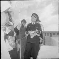 Discours d'une autorité militaire lors de la Fête de la Sainte-Barbe et de la Saint-Eloi, à l'amirauté d'Alger.