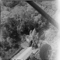 Vue aérienne de la porte d'entrée Sud d'Angkor Thom.