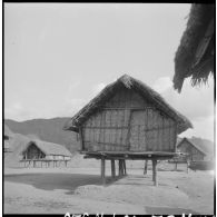 Paillote montagnarde sur pilotis.
