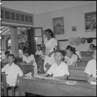 Une classe à l'école française de Nha Trang.