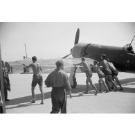 Sur le terrain de Mamaia, un IAR 80 du Grupul 9.