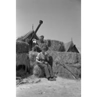 Tentes réservées aux mécaniciens du groupe de bombardement.