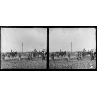 Le désert de Syrie et les troupes britanniques, janvier 1917. Camp de prisonniers turcs.