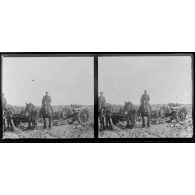 Mézéa. Désert de Syrie. Artillerie changeant de position. [légende d'origine]