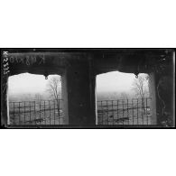Koleven. Les marais de la Cerna. Vue prise du clocher en ruines (au loin le Kaëmachalan). [légende d'origine]