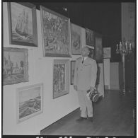 L'adjudant Jacques Landour de la gendarmerie d'Argentan (Orne) a présenté deux peintures sur la Polynésie au 22e salon de l'Armée au cercle national des Armées à Paris, exposition des peintres professionnels et amateurs des armées.