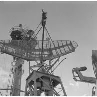 A bord du croiseur de commandement De Grasse lors du tir Licorne du 3 juillet 1970 : aériens, groupes radar etc.