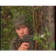 Exercice Marne 1980. Vues aériennes de la colonne de blindés des rouges.