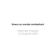 Voeux au monde combattant.