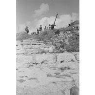 Un canon antiaérien Bofors de 40 mn capturé et positionné non loin du phare de la Coubre.