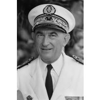 Portrait du vice-amiral Jacques Choupin, commandant supérieur des forces armées de la Polynésie et du centre d'expérimentations du Pacifique (CEP), zone maritime du Pacifique.