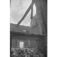 Un bâtiment détruit.