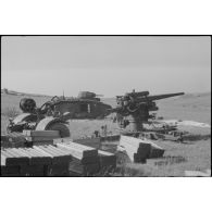 Le char français B1 Bis "Crécy au Mont" stoppé au sein d'une position de 8,8 cm FlaK.