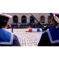Hommage national à l'amiral Philippe de Gaulle.