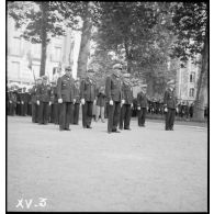 Les autorités militaires pendant la cérémonie commémorative de la disparition du capitaine pilote Georges Guynemer.