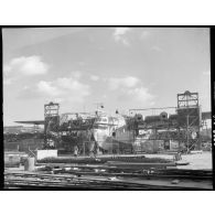 Hydravion de transport SE-200 en construction sur le site de la Société nationale de constructions aéronautiques du Sud-Est (SNCASE) à Marignane.