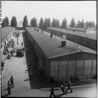 Le camp de concentration de Dachau libéré.