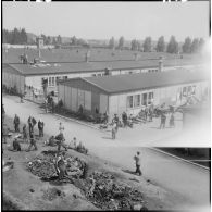 Le camp de concentration de Dachau libéré.