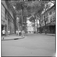 La rue Catinat à Saigon.