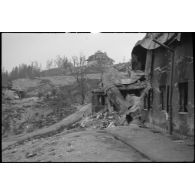 Les ruines du Berghof, résidence secondaire d'Hitler, sur le massif de l'Obersalzberg, éperon rocheux dominant Berchtesgaden.
