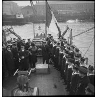 Visite d'inspection d'autorités à Cherbourg.