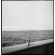 Un convoi marchand vu depuis le pétrolier Bourgogne.