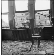 La manoeuvre ou le plan Dyle-Bréda : Flessingue suite à un bombardement de la Luftwaffe.