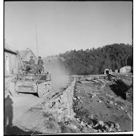 Char léger Stuart M5 A1 du 1er régiment de fusiliers marins (RFM) au lieu-dit des Cabanes-Vieilles.