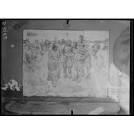 Suzoy (Oise). Un des dessins décorant les murs de l'école. [légende d'origine]