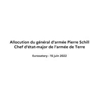 Allocution du général d'armée Pierre Schill, chef d'état-major de l'armée de Terre à Satory.