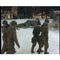 Le 46e régiment d'infanterie en manoeuvres à Wildflecken.