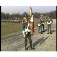 Cérémonies pour le 46e anniversaire du 46e régiment d'infanterie.