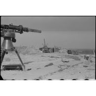 Position d'artillerie britannique abandonnée.