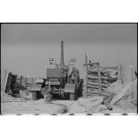 Position d'artillerie britannique abandonnée.