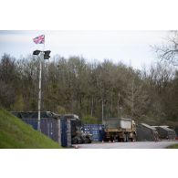 Entrée du camp britannique du Royal Logistic Corps à Vouziers.