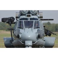 Caracal de l'armée de l'Air lors d'une démonstration dynamique à Mourmelon.