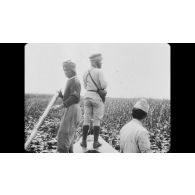 Le front français sur le Vardar. Un camp français installé sur les rives pittoresques du Gallico.