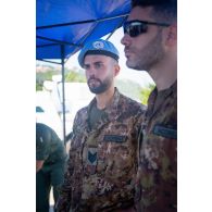 Portrait de soldats italiens à Al Mansouri, au Sud-Liban.