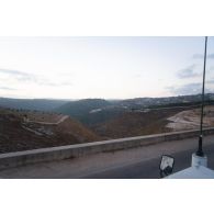 Vue du paysage de montagne à la frontière libano-israélienne dans la région de Kfar Kila, au Liban.