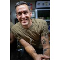 Portrait d'un soldat à Deir Kifa, au Sud-Liban.