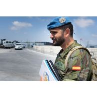 Portrait du commandant espagnol Martin, aide de camp du major général Aroldo Lazaro Saenz à Deir Kifa, au Sud-Liban.