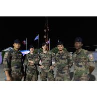 Portrait de bigors du 3e régiment d'artillerie de marine (RAMa) pour une cérémonie à Deir Kifa, au Sud-Liban.